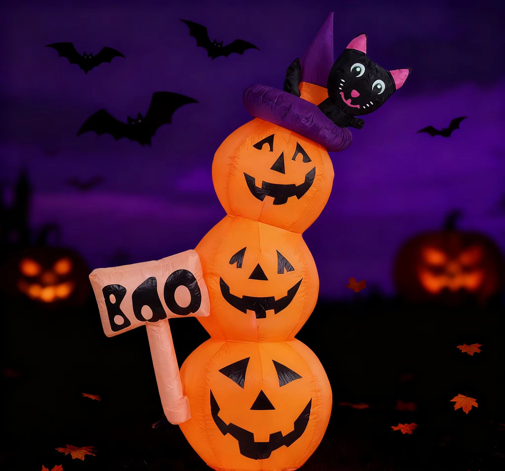Halloween Pumpkin Decor Led - 1,6 m / 5,2 ft Halloween-Aufblasbare