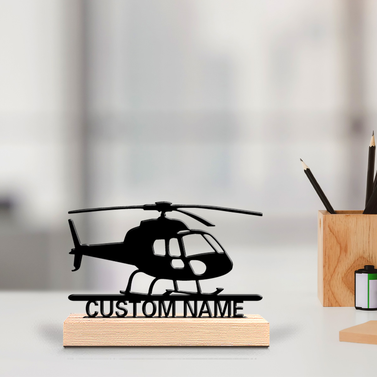 Halloween Party Supplies - 1 Stück Ausgefallene Personalisierte Hubschrauber-Metallstatue mit