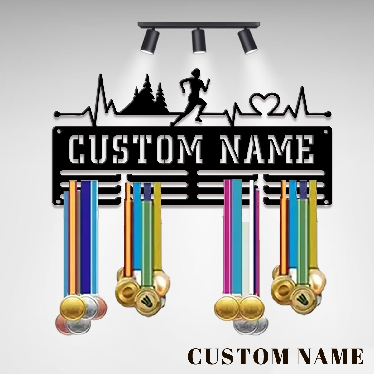 Halloween Party Supplies - Maßgefertigter Metall-Medaillenhalter für Marathon-Sportarten, Valentinstagsgeschenk, zur