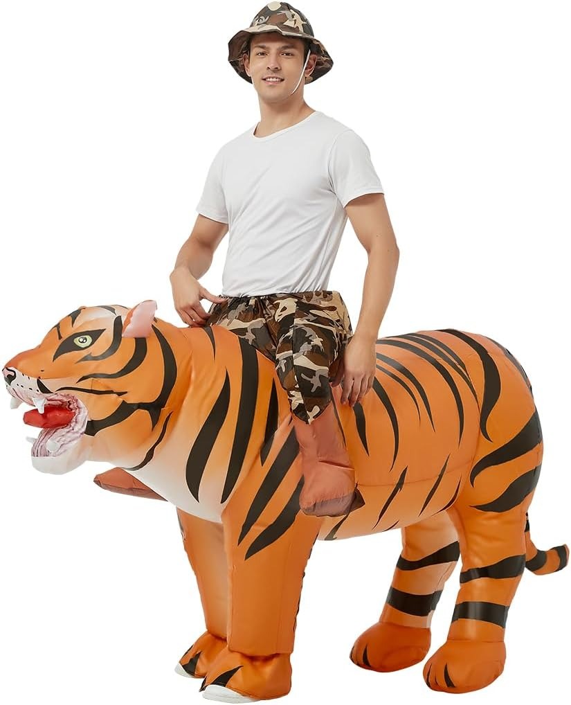 Halloween Costume Adult - Aufblasbares Tigerkostüm für Erwachsene Halloween-Kostüm für