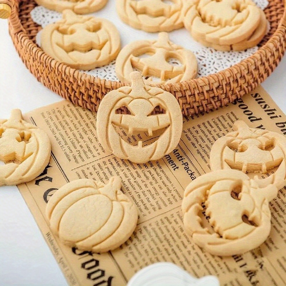Pumpkin Lantern Halloween - 13-teiliges Halloween Geister-Kürbis-Ausstechformen-Set, Jack-O'-Lantern Fondant-Prägestempel und