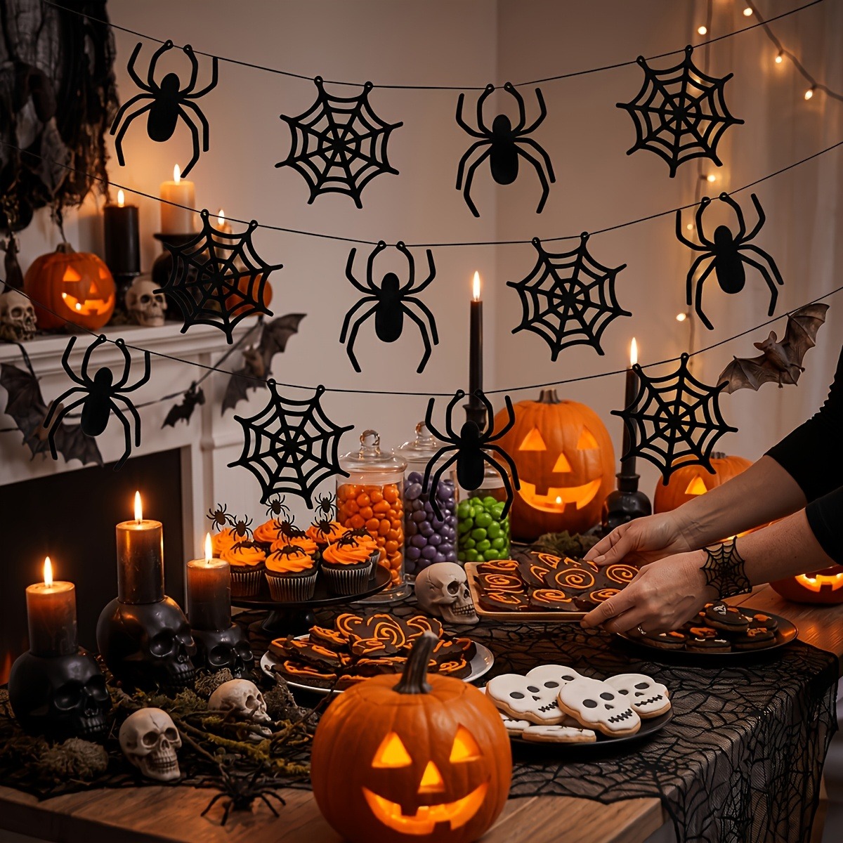 2 Sets Halloween-Spinnennetz-B – Spider Web Halloween Decoration Bewertung und Preis
