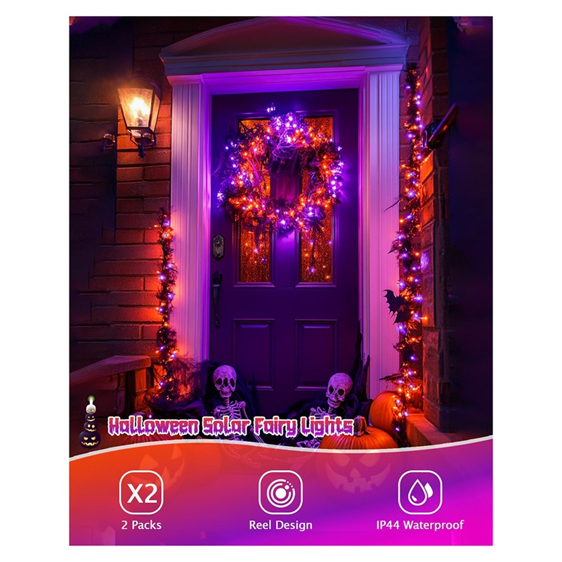 DT16 Solar-Halloween-Lichterke – Halloween Led String Lights Orange Bewertung und Preis