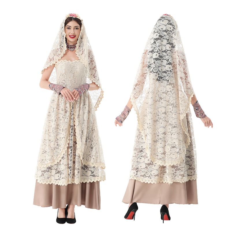 Vintage-Spitzen-Maxikleid für  – Halloween Costume Adult Bewertung und Preis