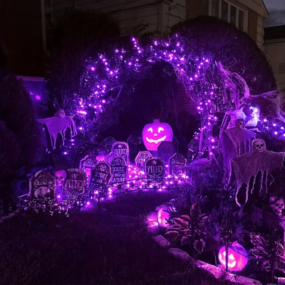 1/2PC12M100LED Halloween-Dekor – Halloween Led String Lights Orange Bewertung und Preis