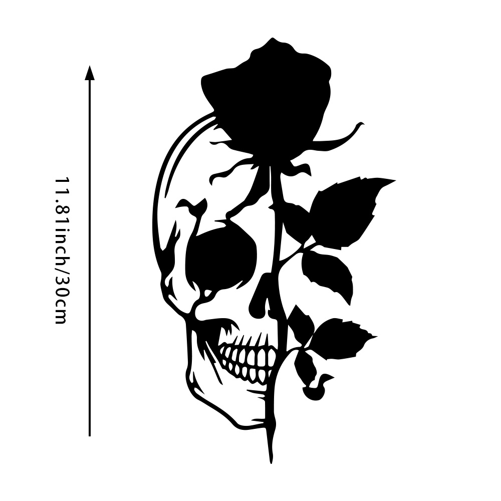 Totenkopf mit Rose Metall-Wand – Halloween Skeleton Decoration Bewertung und Preis