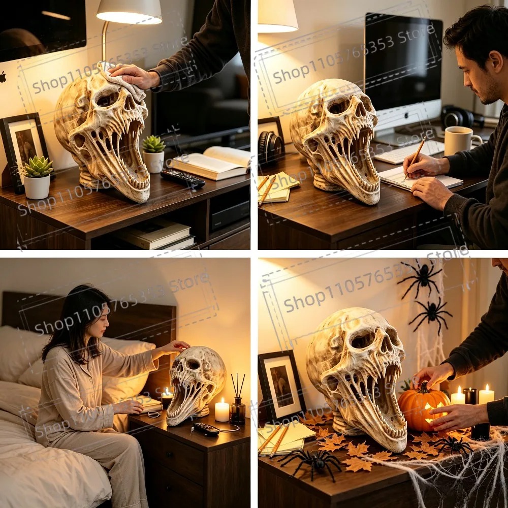 Gotische schreiende Totenkopf- – Halloween Skeleton Decoration Bewertung und Preis