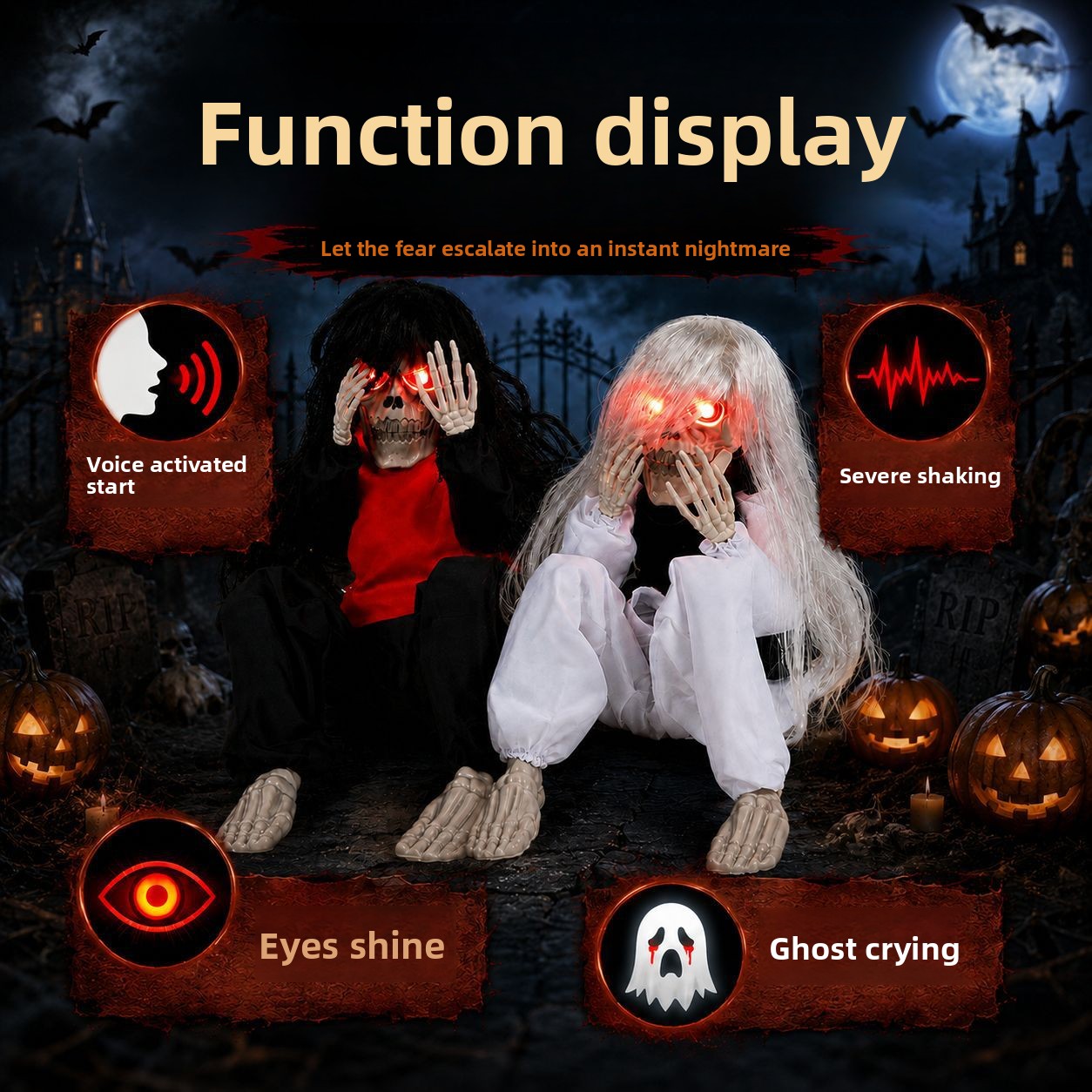Halloween-Sitzskelett-Dekorati – Halloween Skeleton Decoration Bewertung und Preis