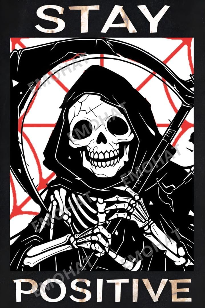 EMOHAT Blechschild „Stay Posit – Halloween Skeleton Decoration Bewertung und Preis