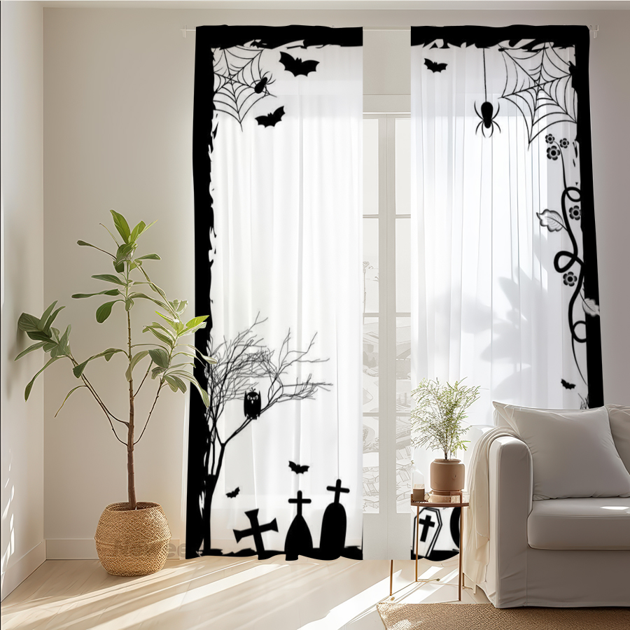 2 Stück Digital Bedruckte Tran – Spider Web Halloween Decoration Bewertung und Preis