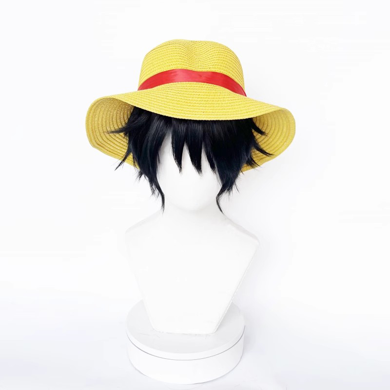 Luffy Cosplay Kostüm Hut Perüc – Halloween Costume Kids Bewertung und Preis
