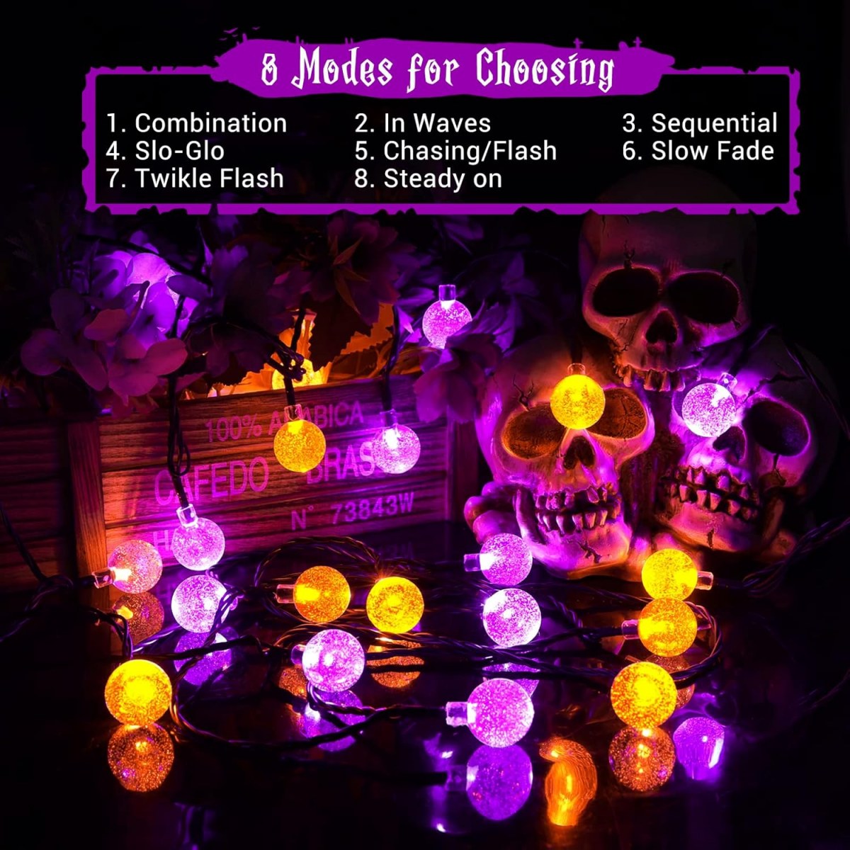 1 Stück 12 m 100 LED Halloween – Halloween Led String Lights Orange Bewertung und Preis