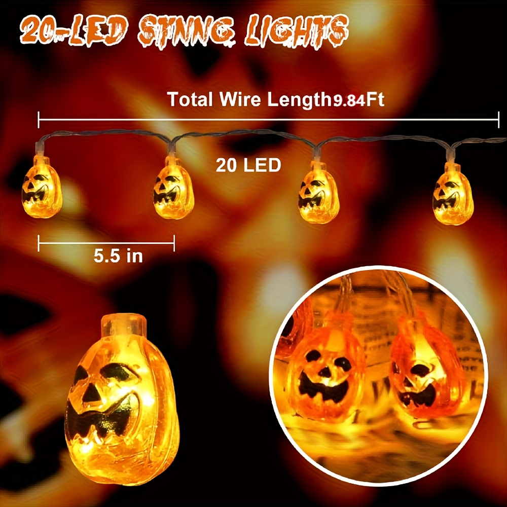 59/118 Zoll 10/20 LEDs Lächeln – Halloween Led String Lights Orange Bewertung und Preis