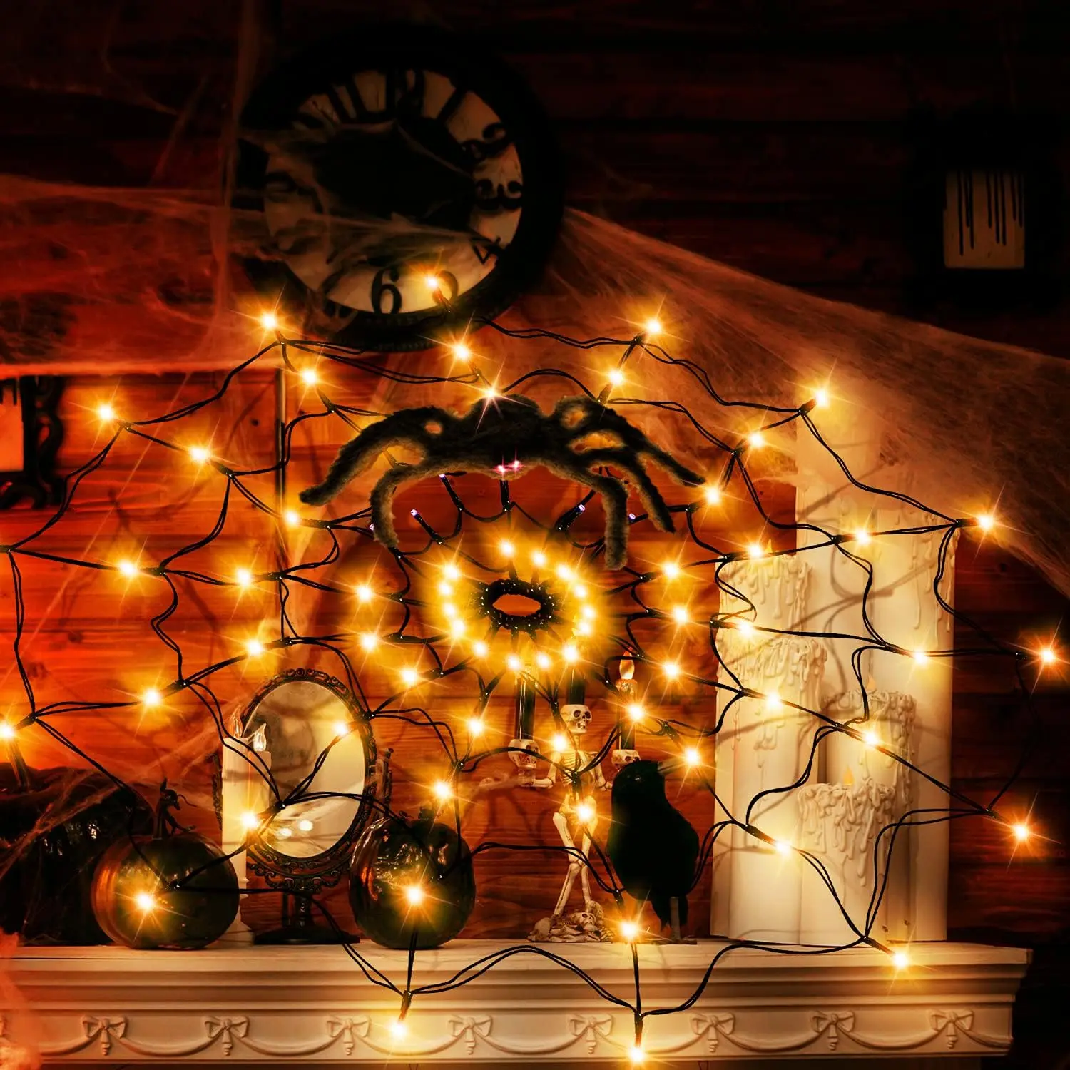 Halloween LED Lichterkette Gei – Spider Web Halloween Decoration Bewertung und Preis
