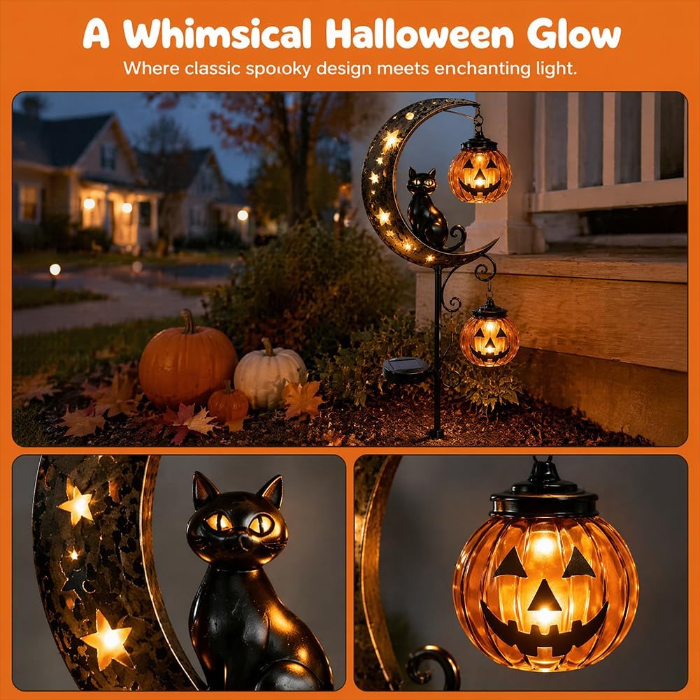 Solar-Halloween-Gartenleuchte  – Halloween Pumpkin Decor Led Bewertung und Preis