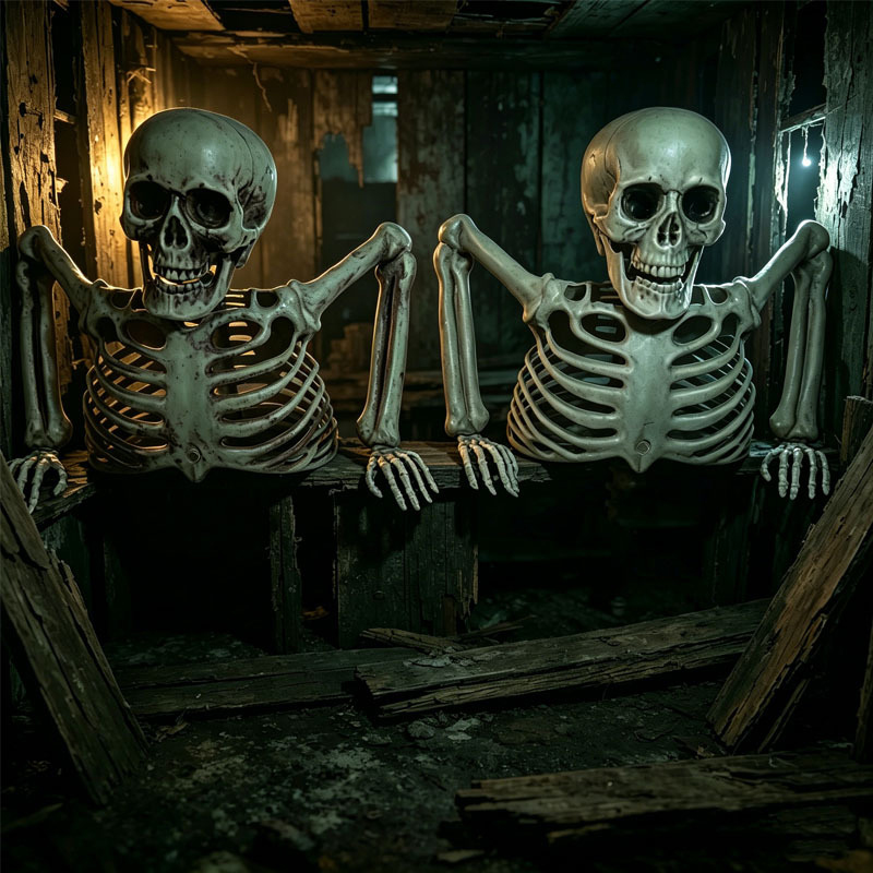 Horror-Halbschädel-Ornament, H – Halloween Skeleton Decoration Bewertung und Preis