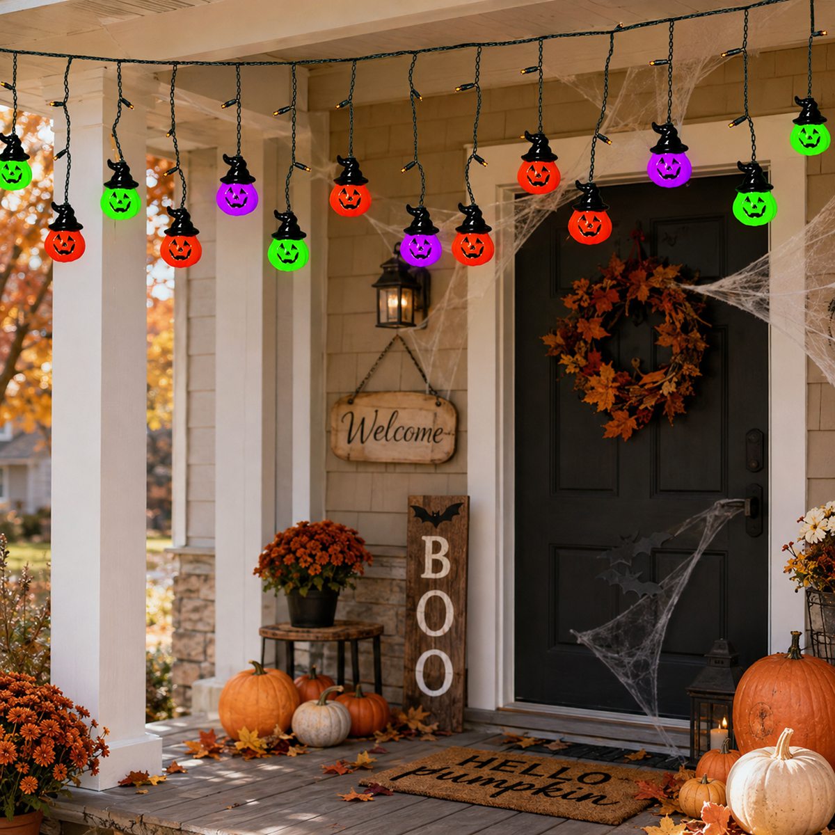 1 Stück Halloween Gruseliger 1 – Halloween Led String Lights Orange Bewertung und Preis